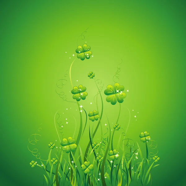圣节 Patrick 的绿色背景 — 图库矢量图片