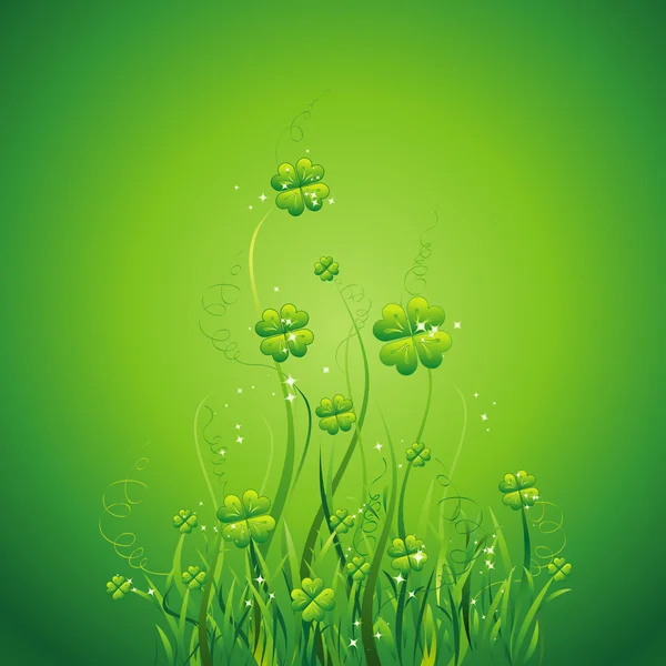 Groene achtergrond voor St. Patrick's Day — Stockvector