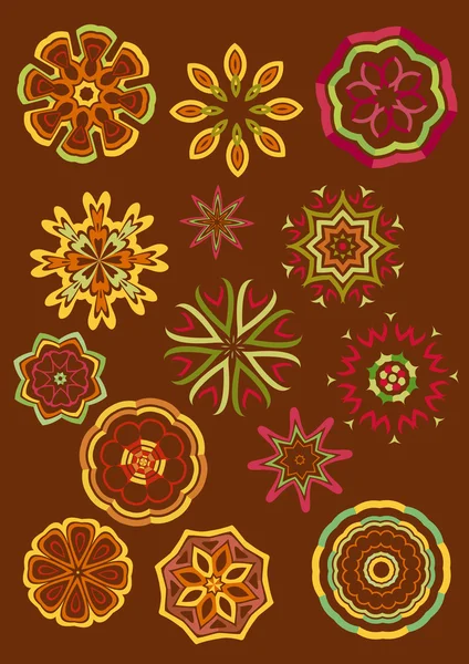 Flores decorativas — Archivo Imágenes Vectoriales