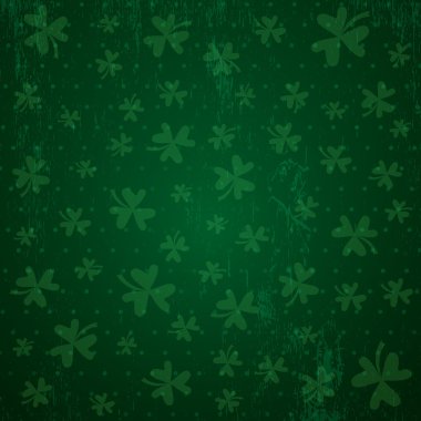 yoncaları ile Patricks Günü için arka plan yeşil, vektör 