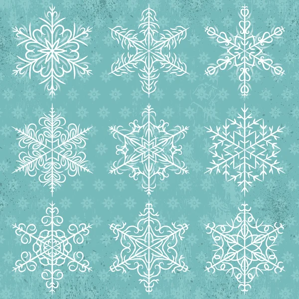 Blue  background with snowflakes, vector — Stock Vector