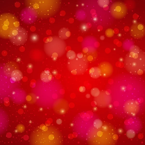 Vermelho brilho fundo com bokeh, vetor —  Vetores de Stock