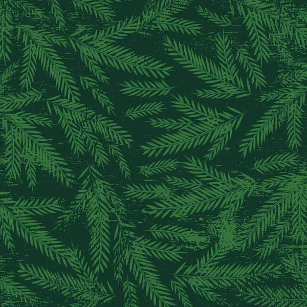 Fundo de natal com galhos amieiro verde, vetor — Vetor de Stock