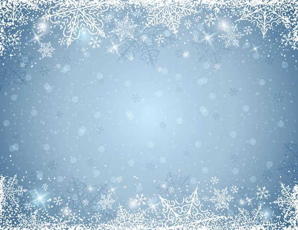 Grey background with  frame of snowflakes,  vector — Stock Vector