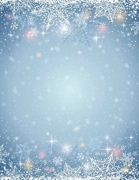 Grey background with  frame of snowflakes,  vector — Stock Vector