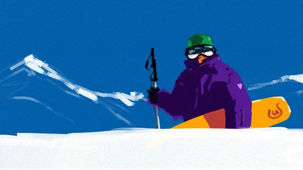 Snowboardåkare dröm Österrike Sölden — Stockfoto
