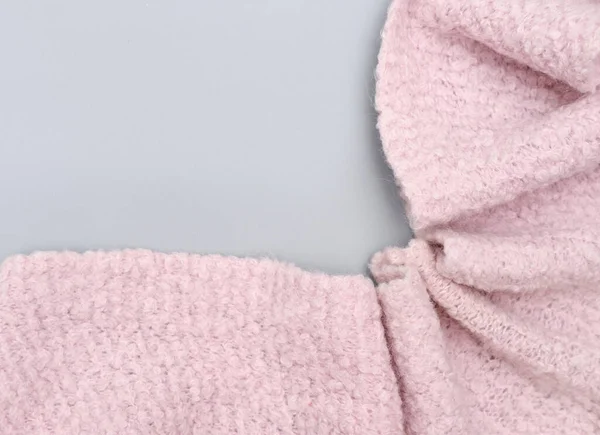 Accogliente Sciarpa Rosa Realizzata Mano Morbida Lana Alpaca Ragazze Donne — Foto Stock