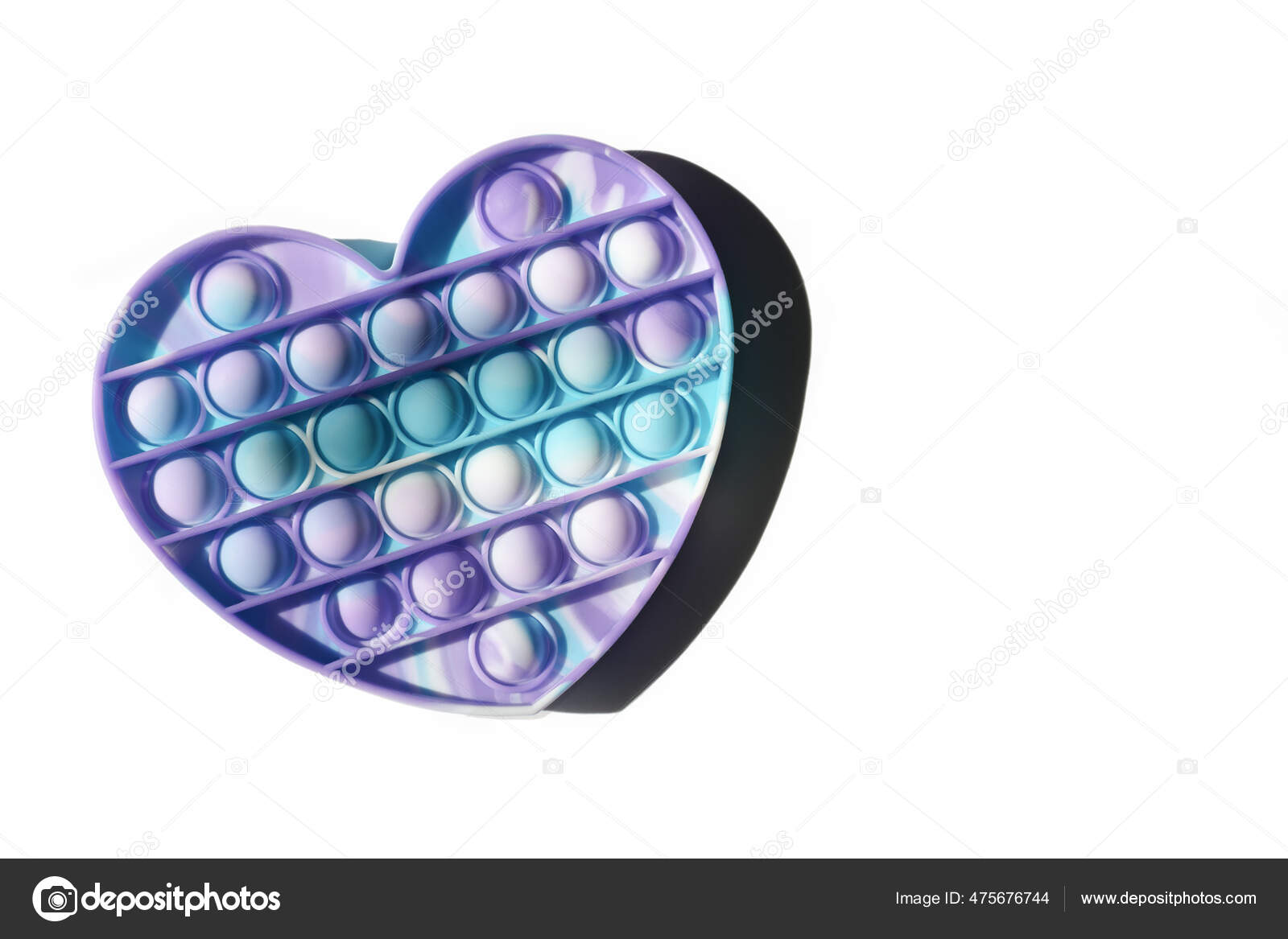 Jouet Sensoriel Coloré Fidget Push Pop It Heart Sur Fond