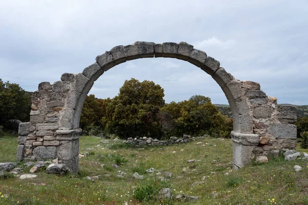 Ruinele Transversale Ale Bisericii Lui Conejeras Lângă Cogotas Avila Spania — Fotografie, imagine de stoc