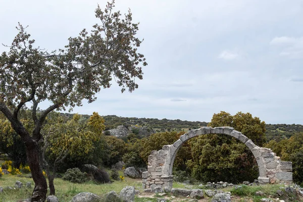 Ruinas Transversales Del Arco Iglesia Las Conejeras Cerca Las Cogotas —  Fotos de Stock