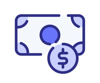 para fonu cent kesik çizgi biçimli vektör tasarımı illüstrasyonlu tek bir izole simge