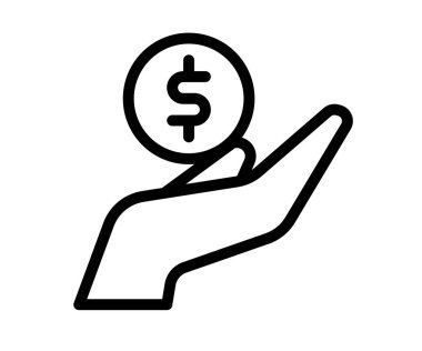 ana hatlı tasarım tasarımı illüstrasyonuna sahip tek bir izole edilmiş simge