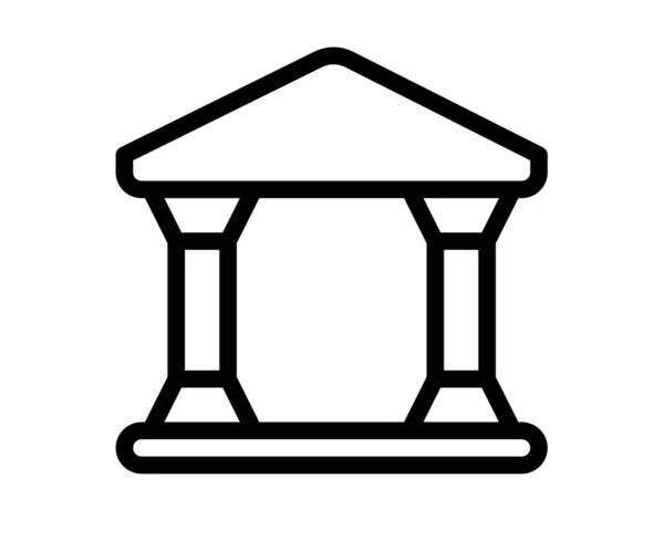 Банківський Депозит Єдиний Ізольований Значок Контурним Стилем Векторна Ілюстрація Дизайну — стоковий вектор