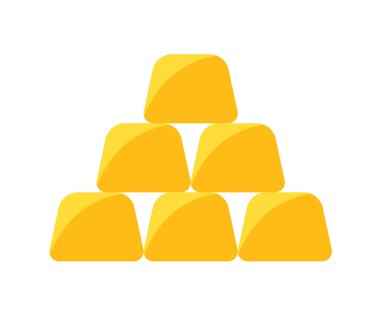 Altın yatırım zenginliği düz stil vektör tasarımı illüstrasyonlu tek bir izole simge