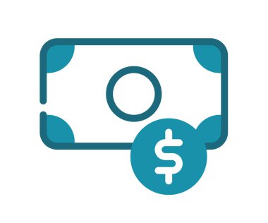 para fonu cent tek bir izole simge ile katı çizgi biçimi tasarım illüstrasyonu