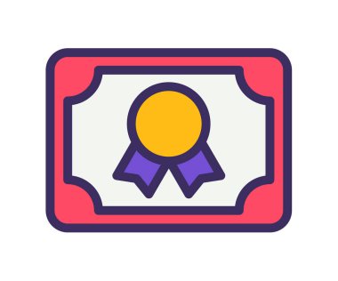 bilgisayar, çizgi biçimi tasarım illüstrasyonuna sahip tek bir izole ekran simgesini paraya çevirir