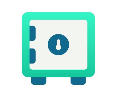 Güvenli depolama kutusu gradyan stil vektör tasarımı illüstrasyonlu tek izole simge