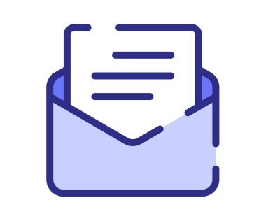 e-posta zarfı harfi kesik çizgi veya tire çizgileri biçim tasarım illüstrasyonuna sahip tek izole simge