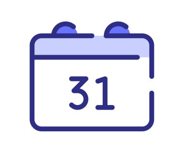 Takvim tarihi takvimi çizili tek bir izole simge veya tire çizgileri biçimi vektör tasarımı illüstrasyonu