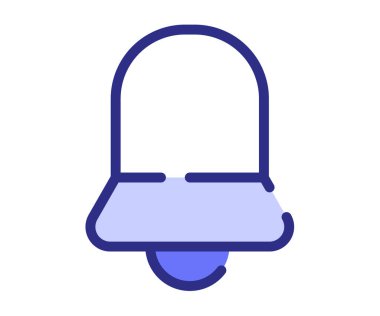 tire çizgileri veya tire çizgileri biçim tasarım illüstrasyonuna sahip tek bir izole simge bildirim çanı uyarısı