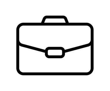 çanta çantası tek izole edilmiş simge ana hat biçimi vektör tasarımı illüstrasyonlu