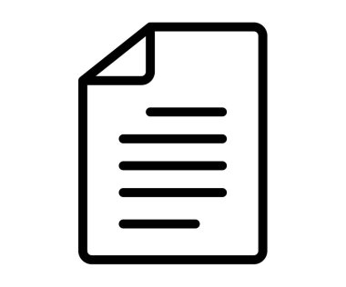 kağıt belge dosyası özet satır biçimi tasarım resimli tek izole simge