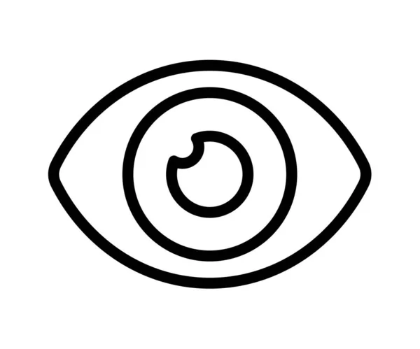 Όραση Βλέπε Μάτι Μεμονωμένο Μεμονωμένο Εικονίδιο Περίγραμμα Γραμμή Στυλ Διανυσματικό — Διανυσματικό Αρχείο