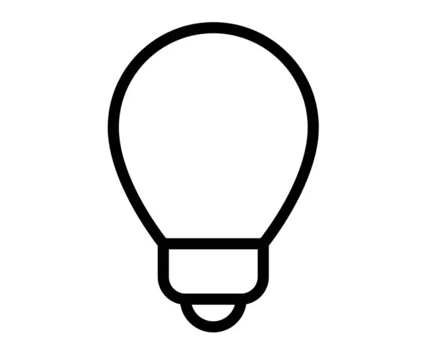 Idea Luz Creativa Único Icono Aislado Con Esquema Línea Estilo — Vector de stock