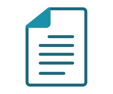 kağıt belge dosyası katı satır biçimi tasarım illüstrasyonuna sahip tek izole simge