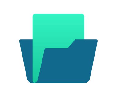 Dizin katlama depolama gradyan biçim vektör tasarımı illüstrasyonlu tek izole simge