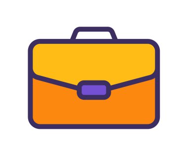 çanta çantası tek bir izole edilmiş simge ile dolu satır biçimi vektör tasarımı illüstrasyonu