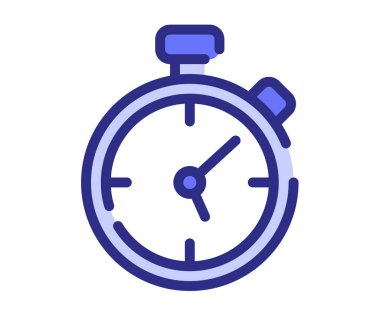 Zamanlayıcı sayacını durdur çizgi biçimi çizili veya kesik çizgili tek bir izole simge