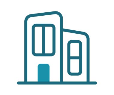 ofis oluşturma çalışma alanı tek izole edilmiş simge katı satır biçimi vektör tasarımı illüstrasyonu