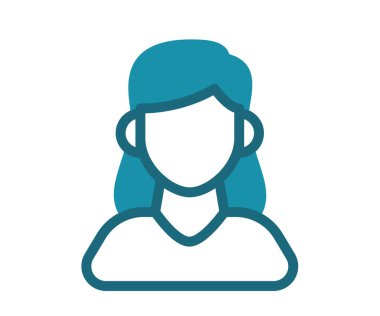 Kişi kadın kullanıcı tek izole edilmiş simgesi katı çizgi biçimi vektör tasarımı resimlemesi