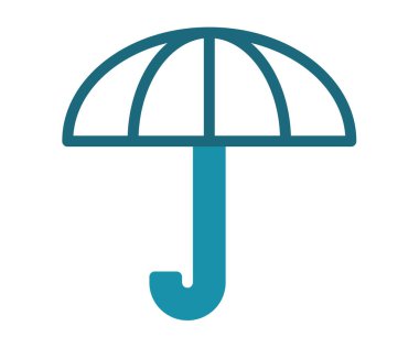 sigorta şemsiyesi tek bir izole edilmiş simge katı çizgi vektör tasarım illüstrasyonuna sahip