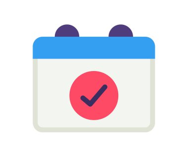 Düz stil vektör tasarım illüstrasyonuna sahip tek bir izole simgeyi tamamla