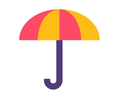 sigorta şemsiyesi düz stil vektör tasarımı illüstrasyonuna sahip tek bir izole simgeyi korur