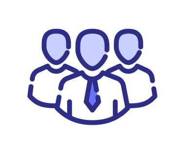 takım lideri grubu tek bir izole edilmiş simge çizgi veya çizgi biçimi tasarımı illüstrasyonlu