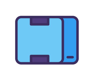 ürün paket kutusu dolu satır biçimi vektör tasarımı illüstrasyonlu tek izole simge