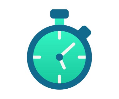 Kronometre sayacı gradyan biçim vektör tasarımı illüstrasyonuna sahip tek bir izole simge