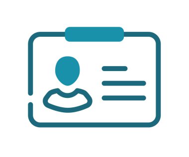 Kart kimliği tek izole edilmiş simge katı çizgi ve çizgi biçimi çizimi çizimi çizimi