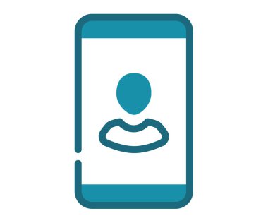 kullanıcı taşınabilir profili Tek izole edilmiş simge katı çizgi ve çizgi biçimi çizimi illüstrasyonu