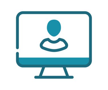 Somut çizgi ve çizgi biçimi illüstrasyonlu izole edilmiş tek bir kullanıcı profili simgesini izle