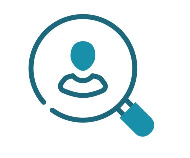 Somut satırı ve çizgi biçimi çizimi illüstrasyonu olan izole edilmiş kullanıcı simgesi aranıyor