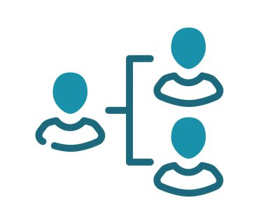 Lider şube ekibi tek bir izole simge ile katı çizgi ve çizgi biçimi çizim çizimi ilmesiName