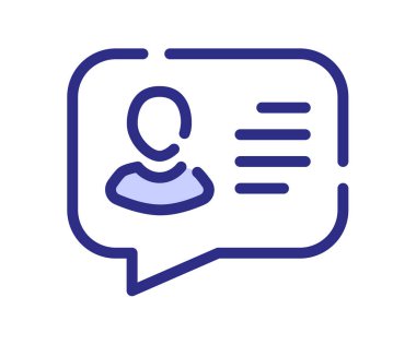 tire veya kesik satır biçimi vektör tasarımı illüstrasyonlu sohbet kullanıcı baloncuğu tek izole simgesi