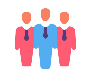 grup lideri düz stil illüstrasyonlu tek bir izole simge