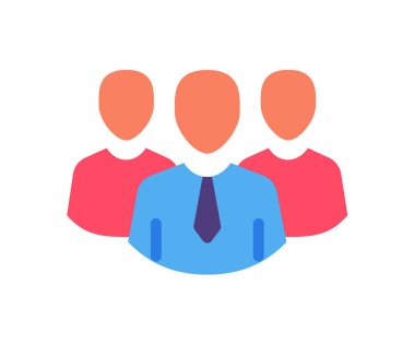 takım lideri grup düz stil illüstrasyonlu tek bir izole simge