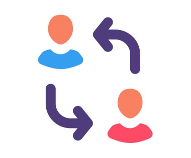 tek izole edilmiş simgeyi düz biçim vektör illüstrasyonuyla değiştir