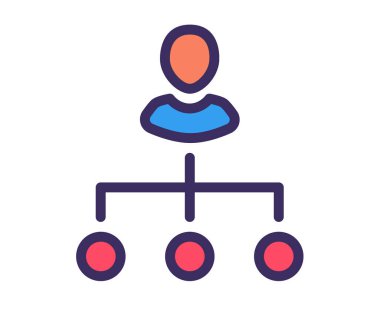 Çizgi biçimi çizimi illüstrasyonlu tek bir izole simge